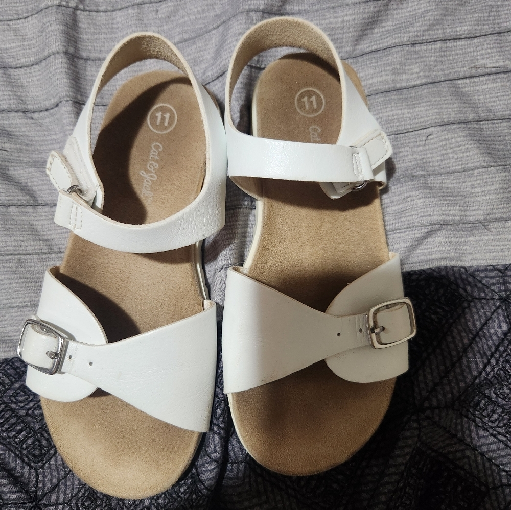 Cat & Jack white sandals size 11